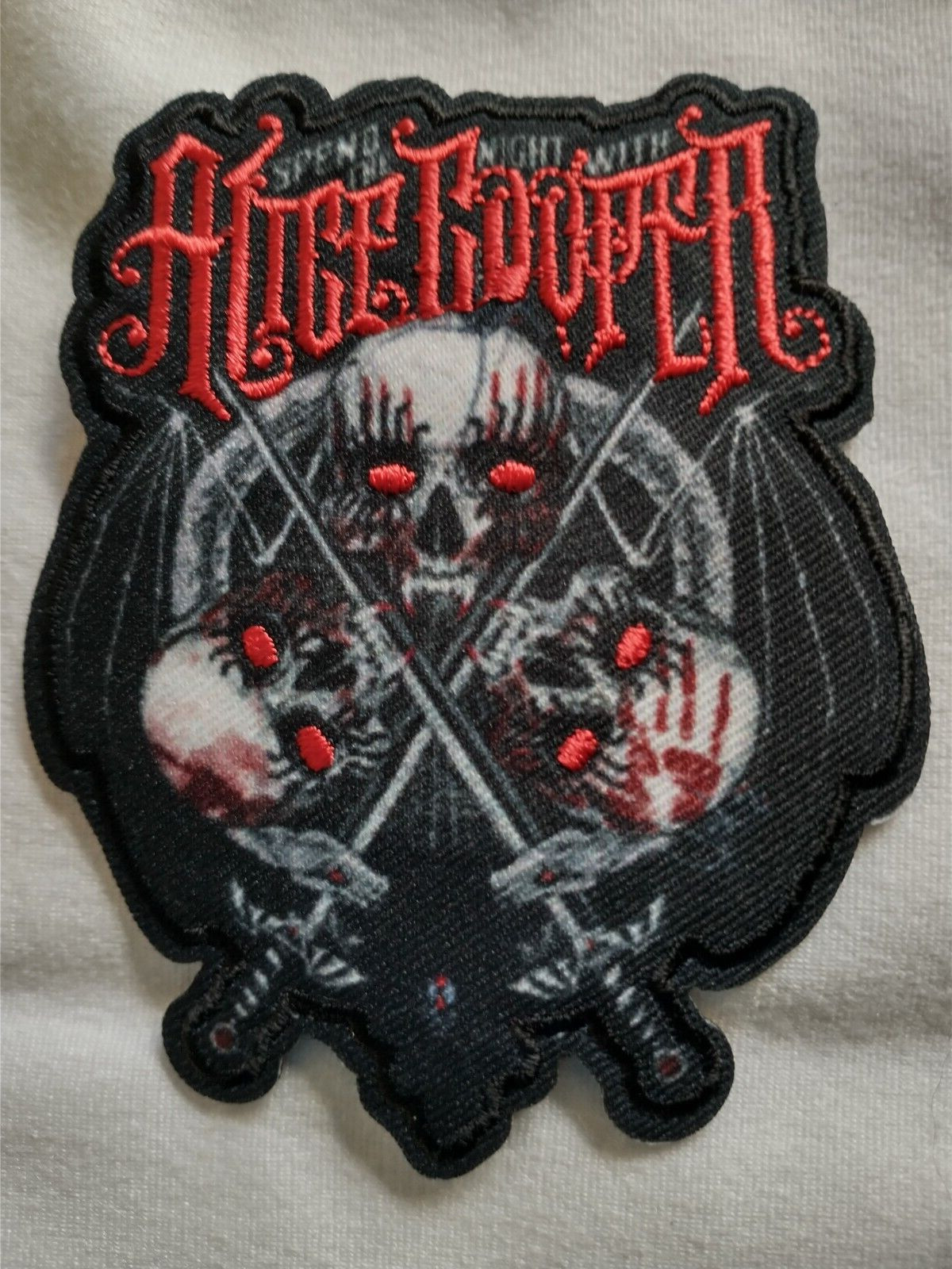 Alice Cooper Vampire Skulls 3.5 x 3 Inches Iron On Patch