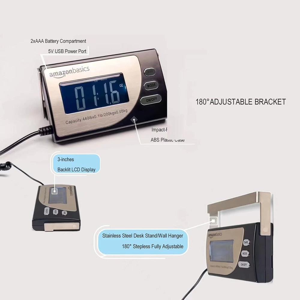 Robust Digital Postal Scale - 440 lb Max Capacity & 10 oz Minimum Load Weight