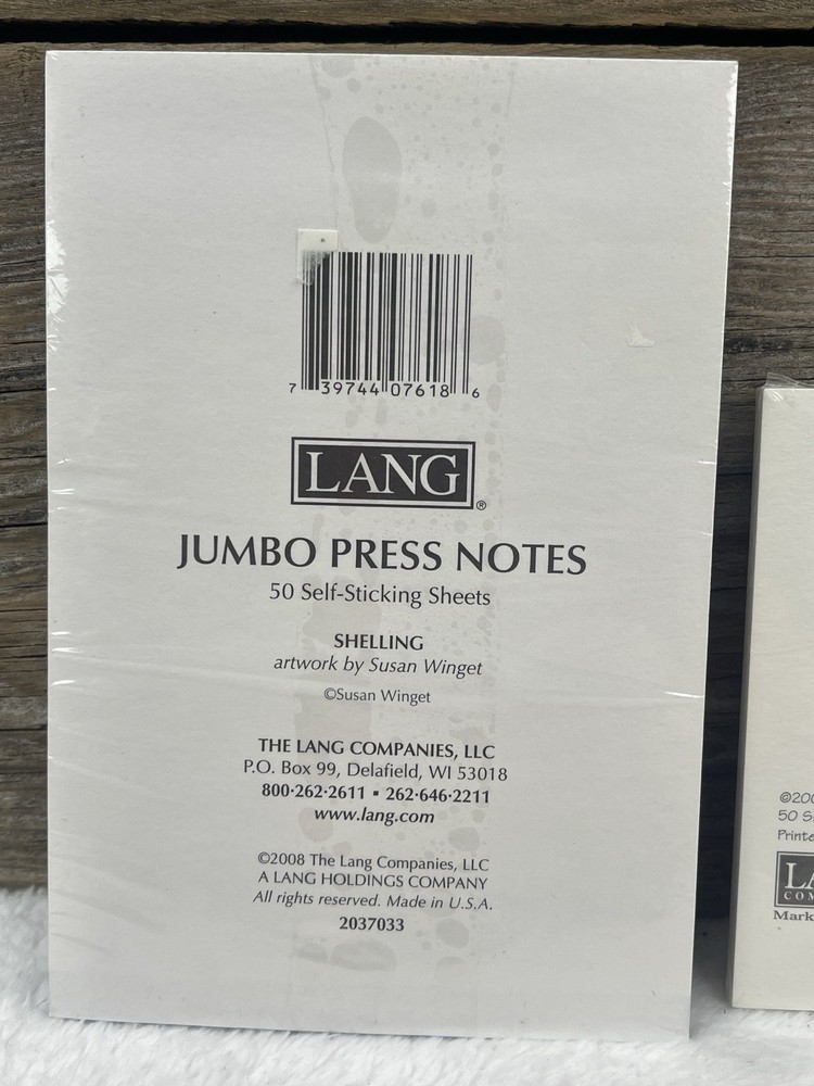 2 Susan Winget Press Note Sheets Lang Shelling & Together Sheep Rabbits Sealed