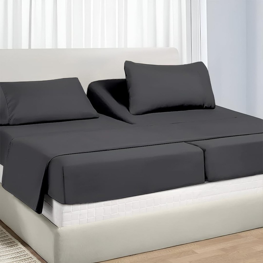 Adjustable Split King Set for Sleep Number Beds, Premium 100% Long Staple Cot...