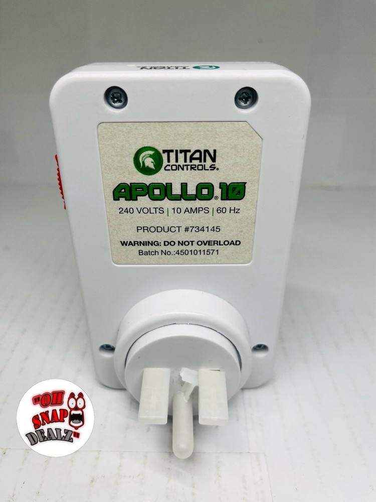 Titan Controls Apollo 10 One Outlet Mechanical Timer 240V