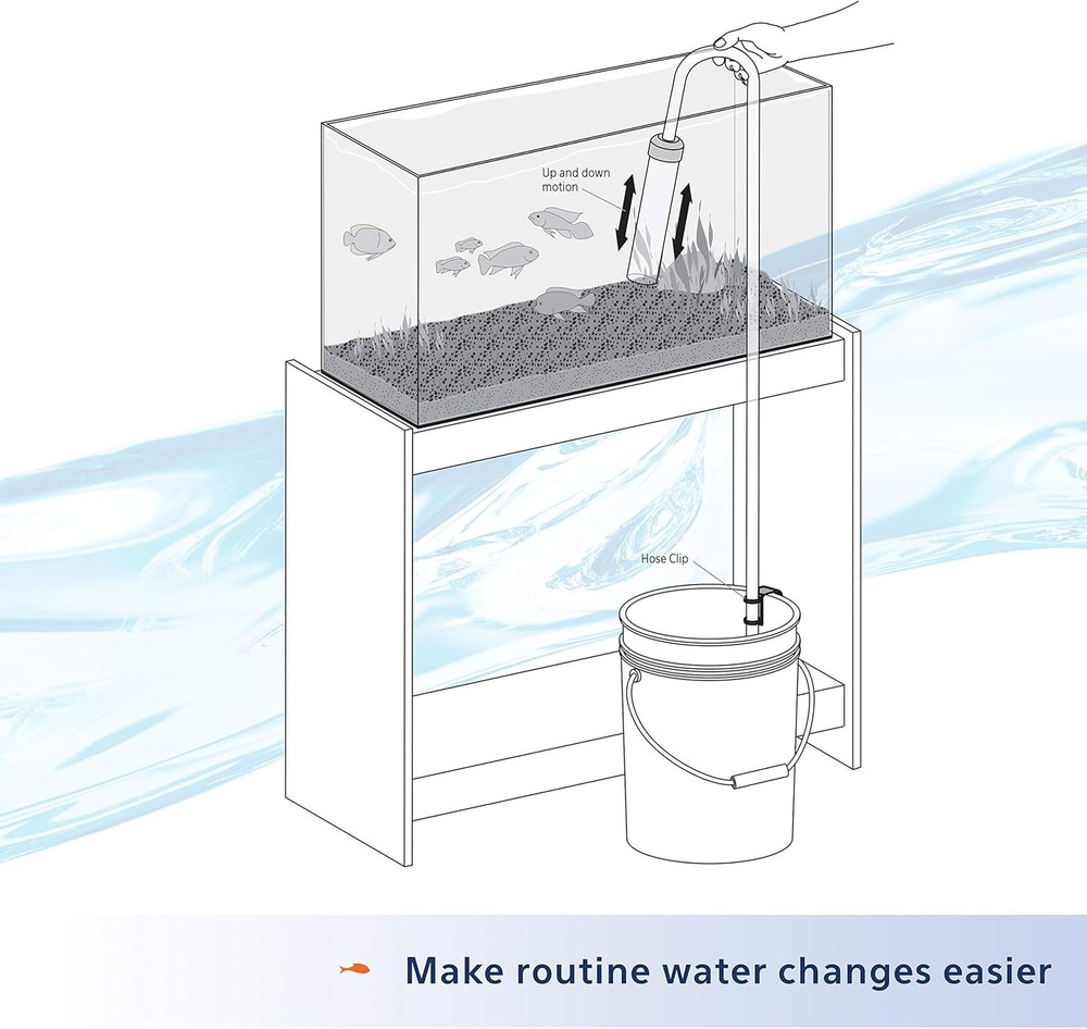 Aqueon 9-Inch Siphon Vacuum: Simplify Aquarium Water Changes & Debris Management