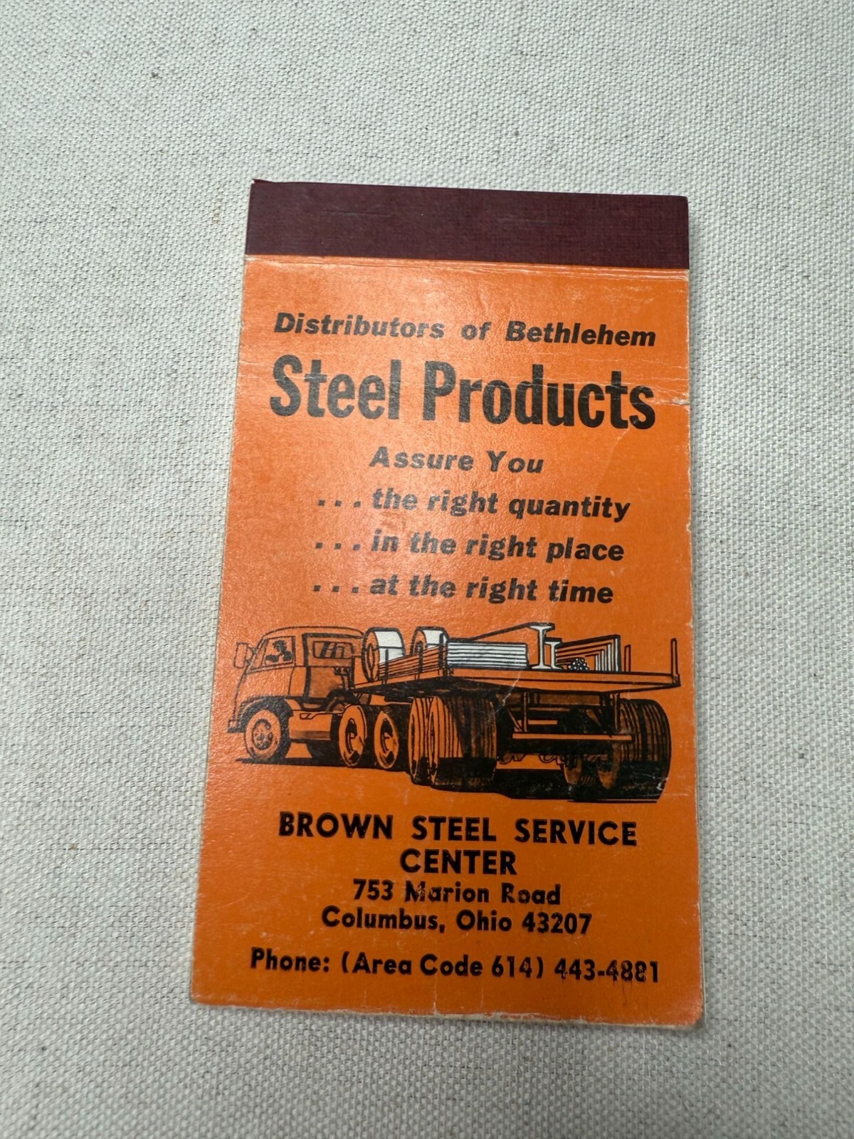 Vintage Bethlehem Steel Promotional Booklet 11-55-G Brown Steel Service Center
