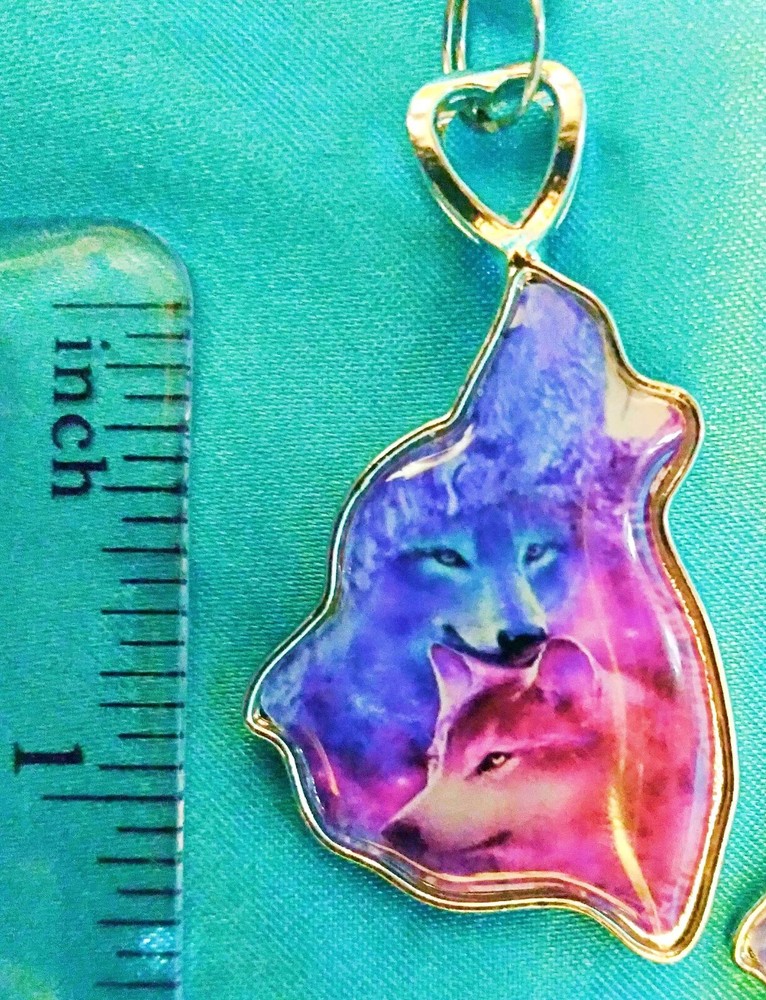 Set of Two ~ WOLF HEAD Love Metal ~ Ceiling Fan Pulls