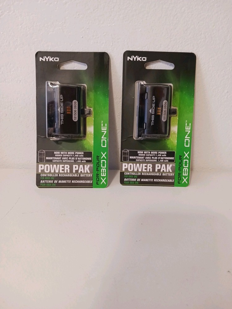 Two Nyko Power Pack Xbox One Controller Rechargeable Battery