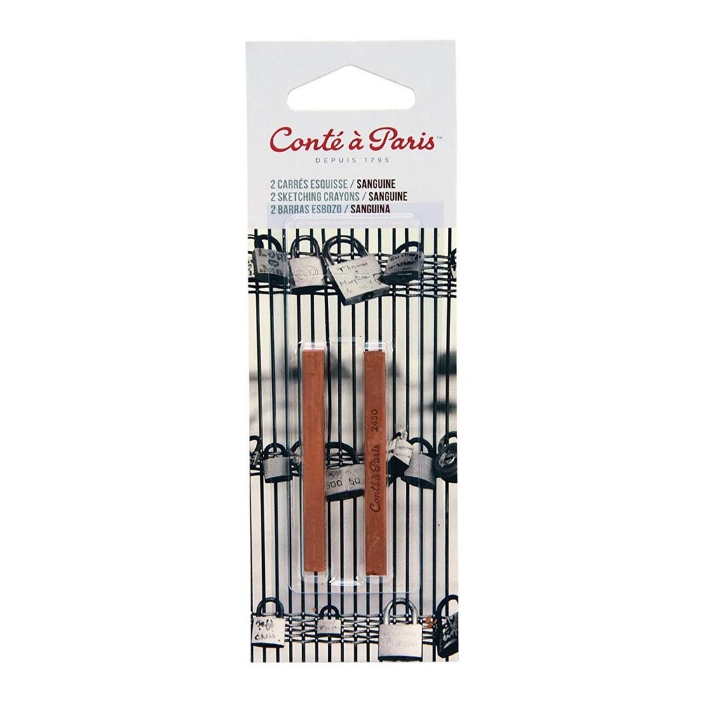 Conte a Paris Sketching Crayons Sanguine 2-Count Package