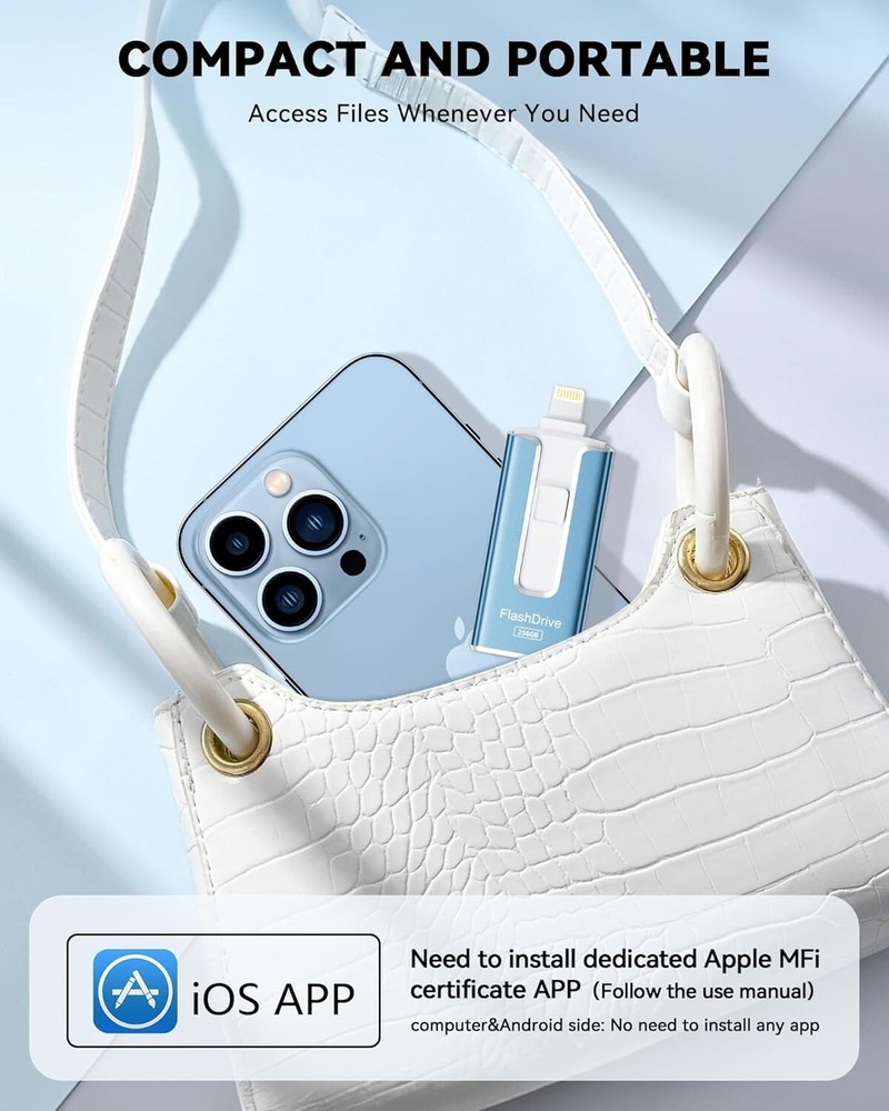 256GB iPad Almacenamiento de disco duro externo para iPhone iPad Android PC