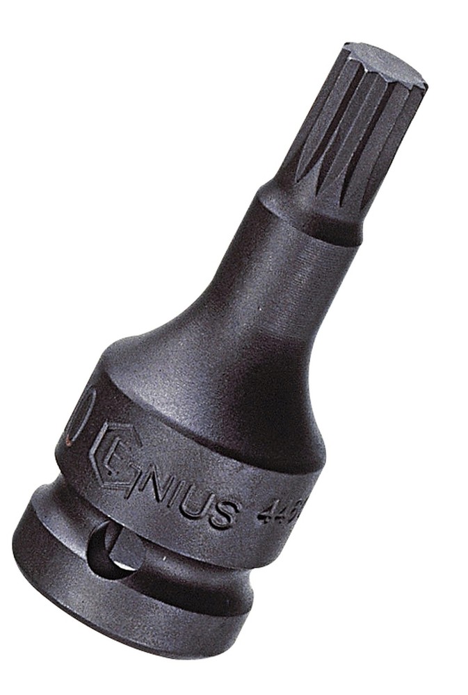 Genius Tools 3/8" Dr. M10 Triple Square Impact Bit Socket, 52mmL (CR-Mo) - 34...