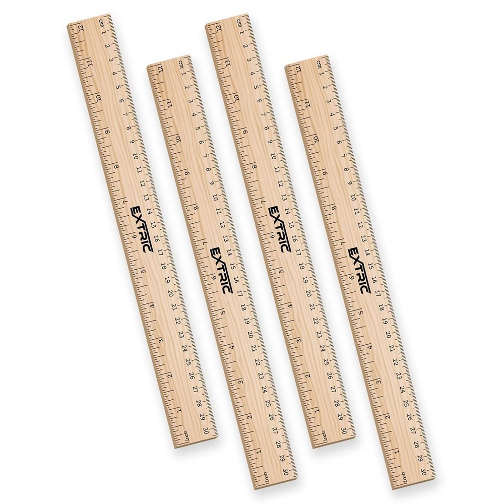 Wooden School Rulers Set
