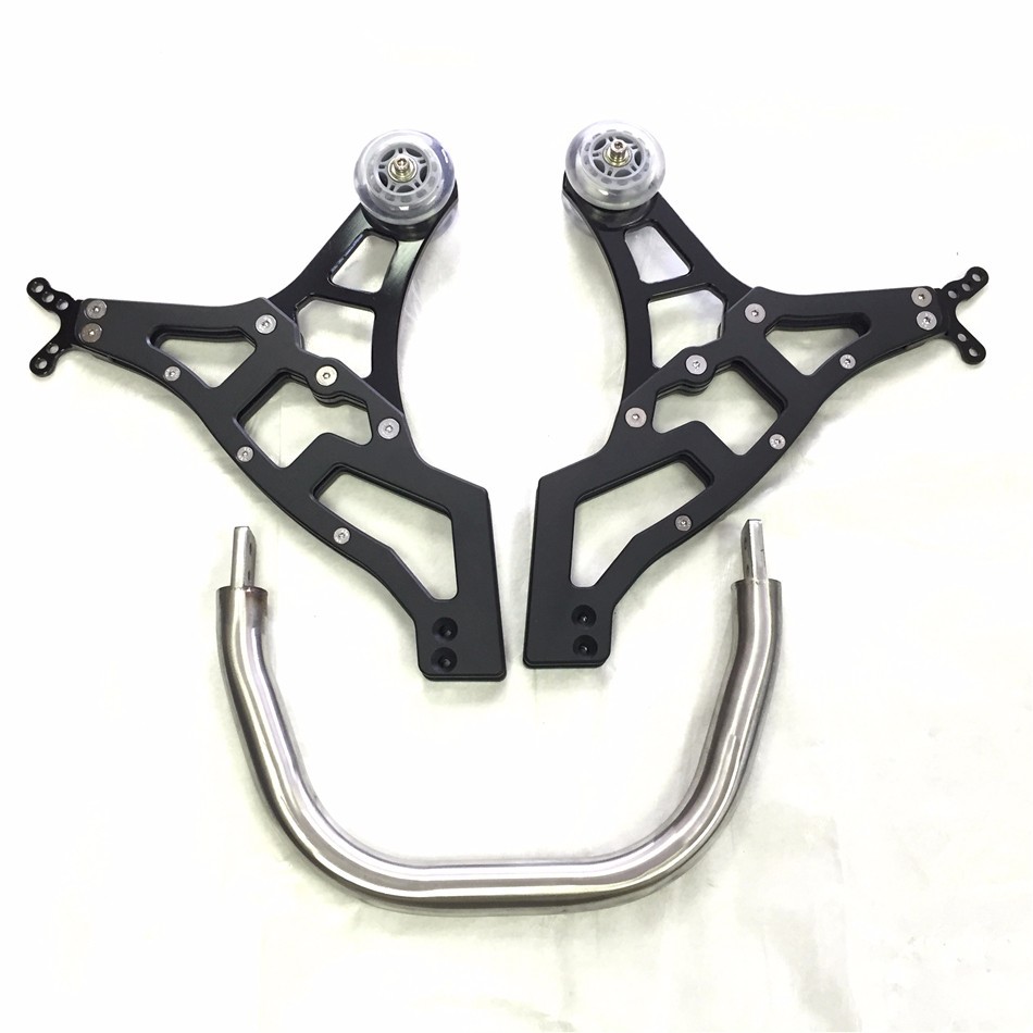 HTTMT Black Universal Racing Sport Rear Combo Wheel Lift Stands Paddock Stands