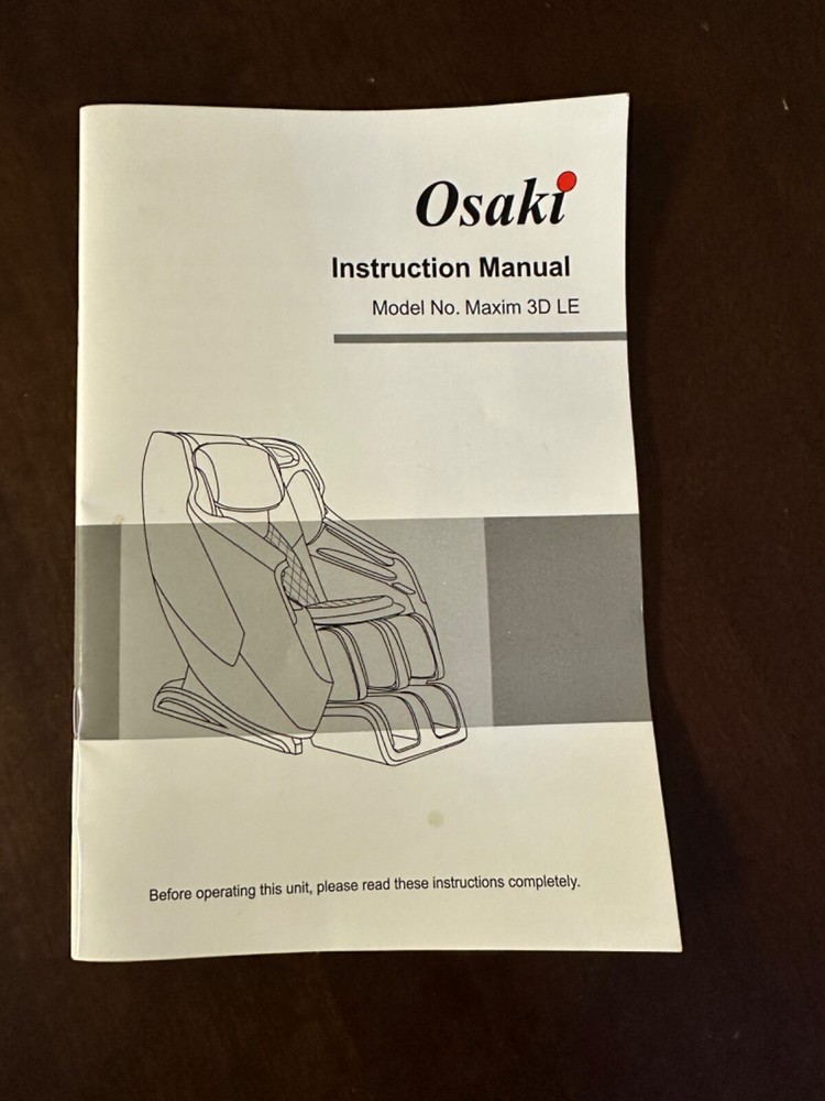 Osaki 3d massage chair zero gravity