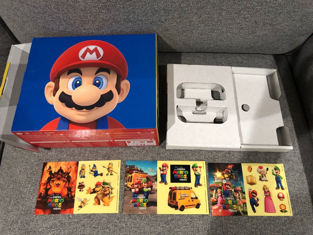 Nintendo switch Mario movie choose one game bundle box sticker and inserts only.