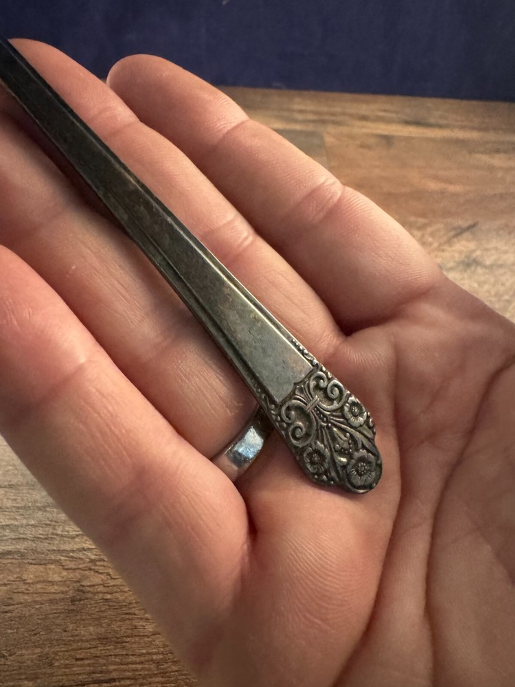 Rogers DeLuxe Plate Silverplated Soup Spoon Precious Pattern