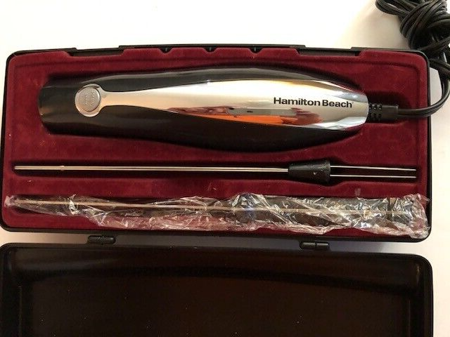 Hamilton Beach Electric Knife with Case - Black/Silver, with serving fork