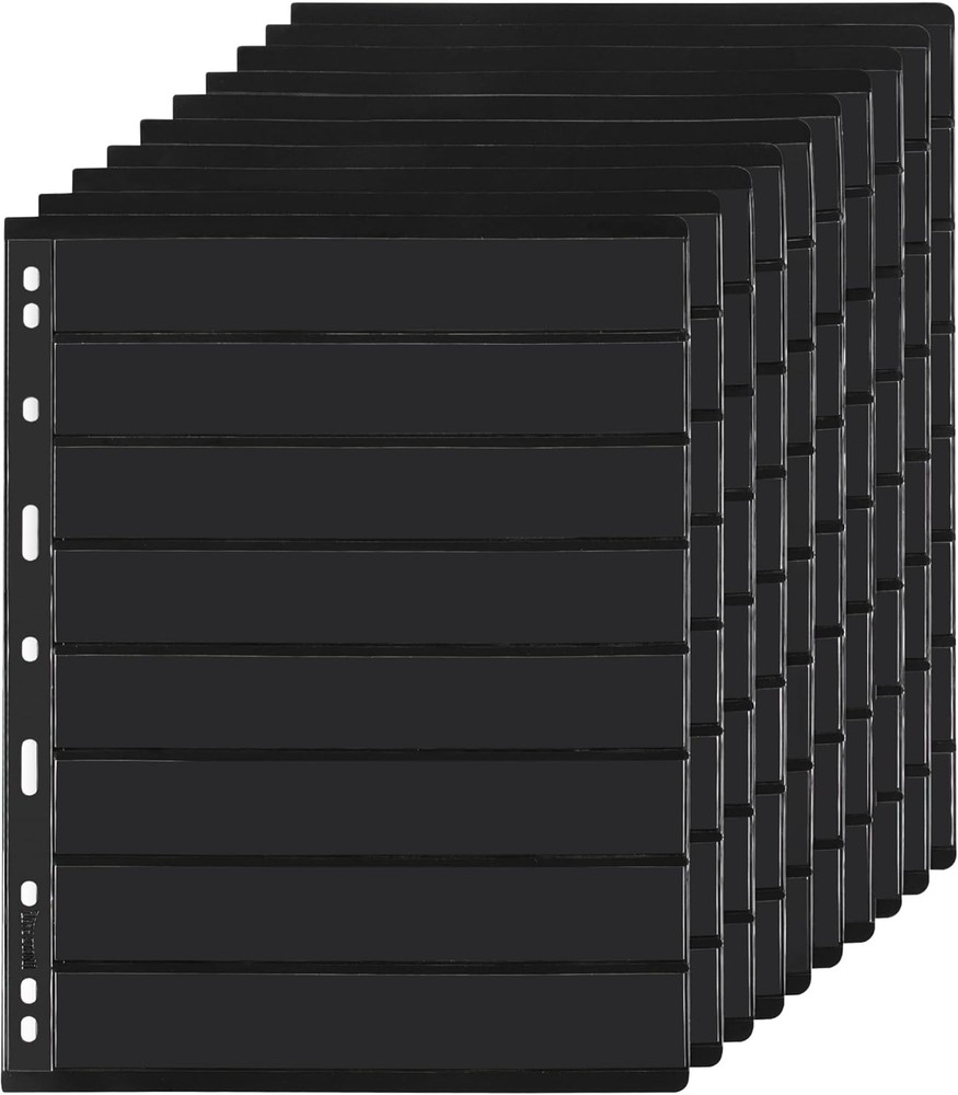 10 Sheets 20 Pages Postage Stamp Album Pages, 8 Pockets 7.7X 1.18in Stamp Collec