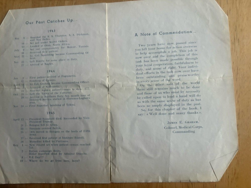 WWII US Navy USS Thurston Program Papers Look