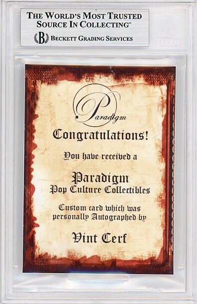 -VINT CERF- INTERNET INVENTOR Beckett BAS Signed/Autograph/Auto Computer Card