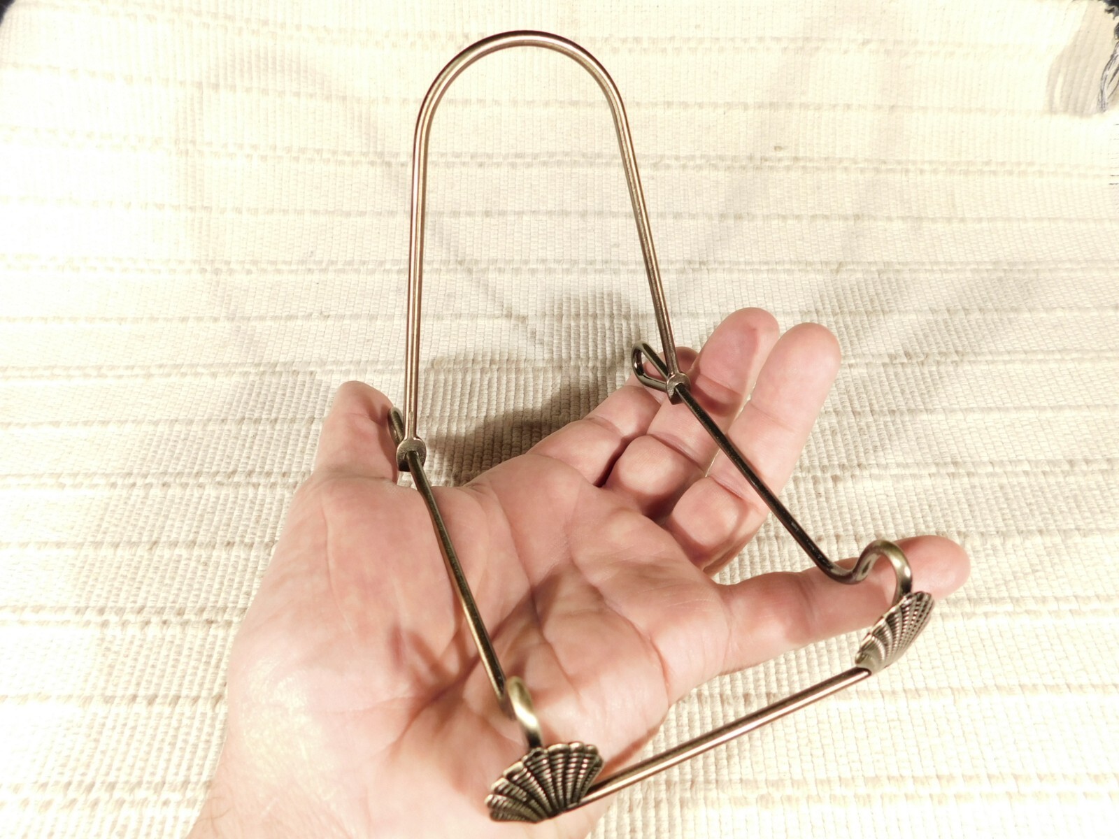 Easel Display Stand Metal Medium Size Adjustable Sea Shell Design