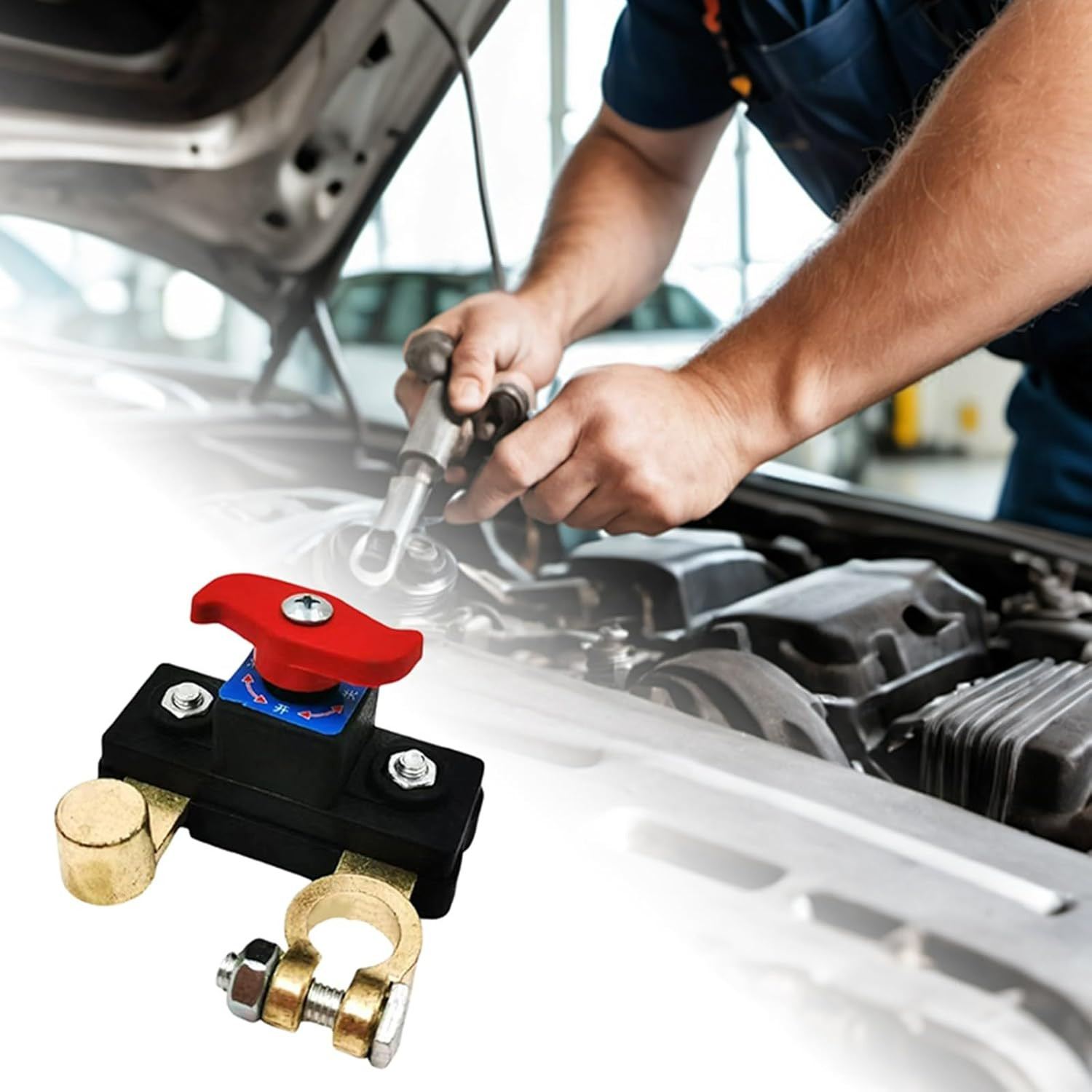 2PCS Universal Battery Disconnect Leak Protector,Car Battery Disconnect Switches