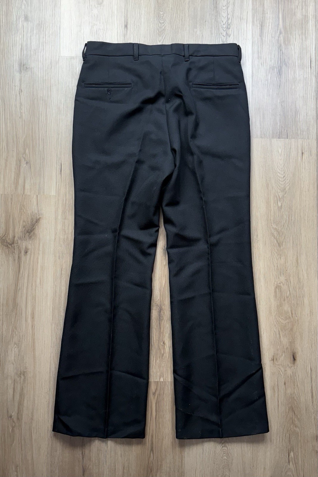 VINTAGE Levi’s Panatela Black Polyester Bootcut Pants Size 33x30 Rockabilly Men