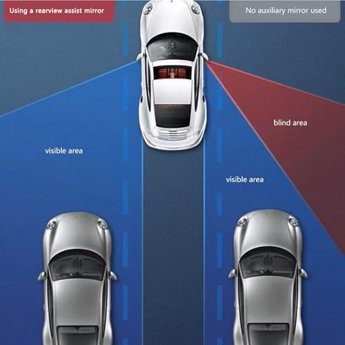 360 ° HD Blind Spot Car Mirror Rectangular, 2Pcs Blind Spot Car Rearview Stick