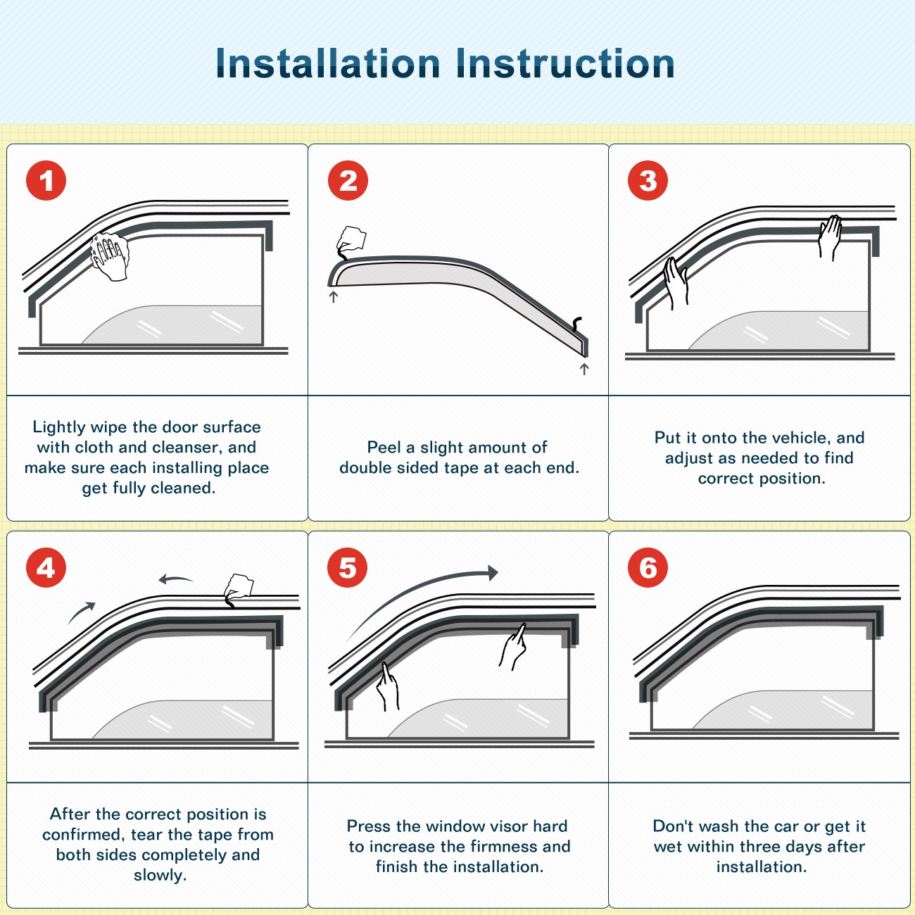 Window Visor Rain Guard Deflector For 2018-2022 Honda Accord Clip-on Chrome Trim