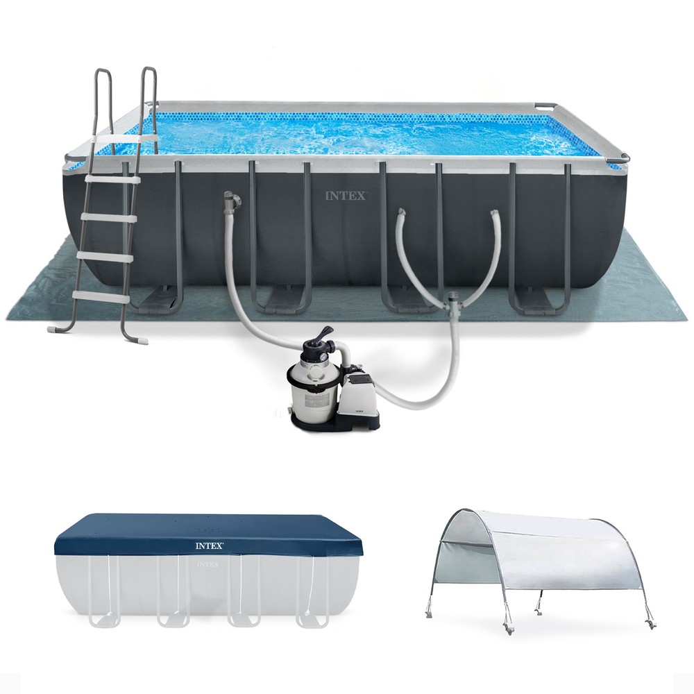 Intex Ultra XTR Frame Swimming Pool with Protective Sun Canopy