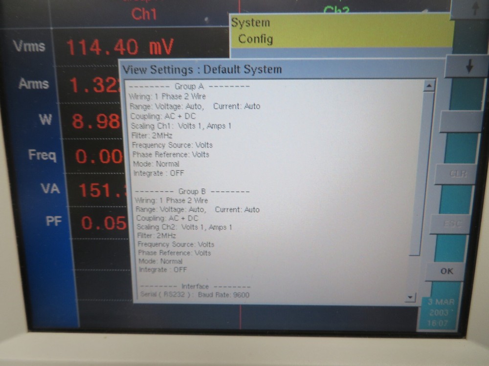 Voltech PM6000 Universal Power Analyzer 2 channel PU66