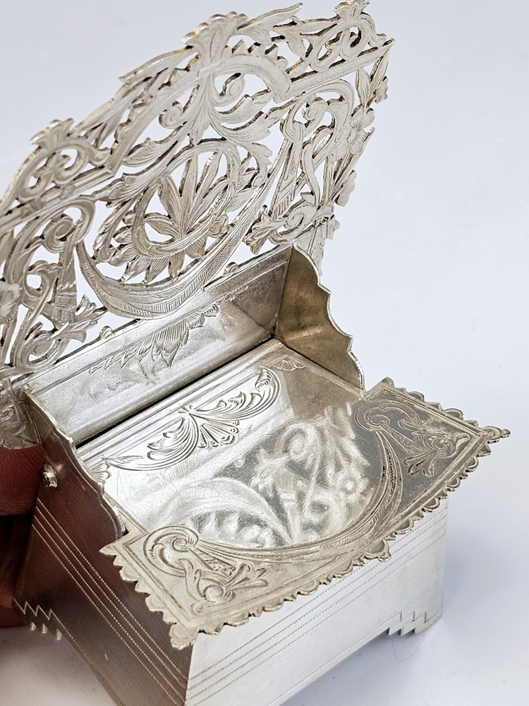 Large 19C Russian Silver Salt Throne
