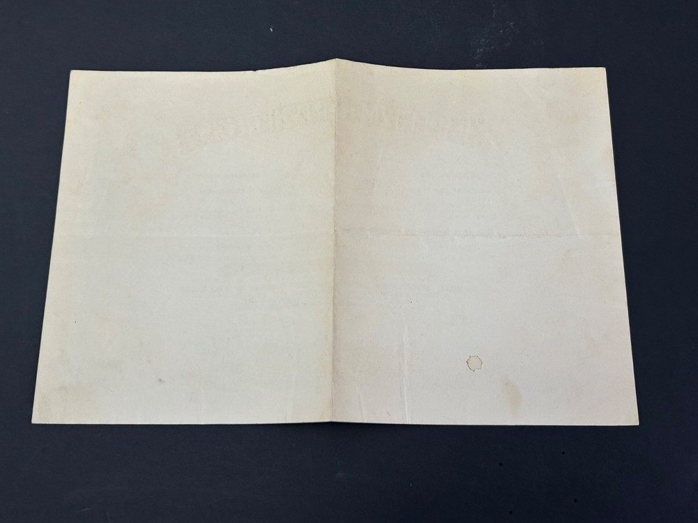 WWII 1943 US Navy Unused Shellback Certificate