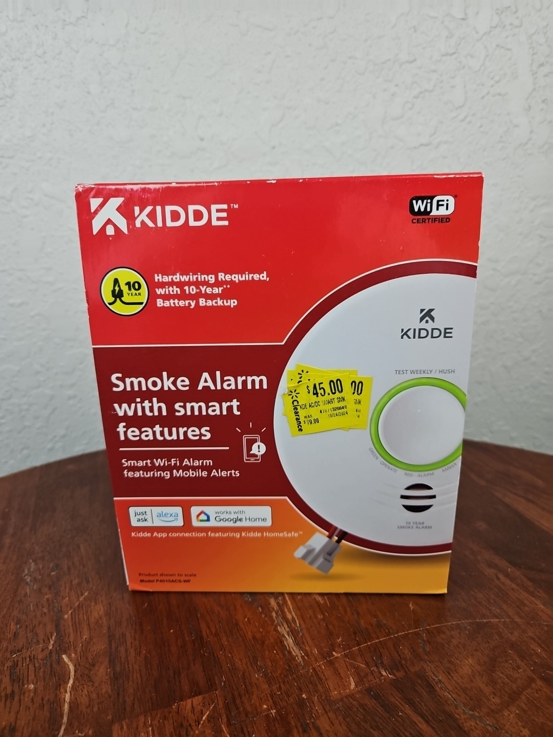 Smart Hardwired Wi-Fi Enabled Smoke Detecto