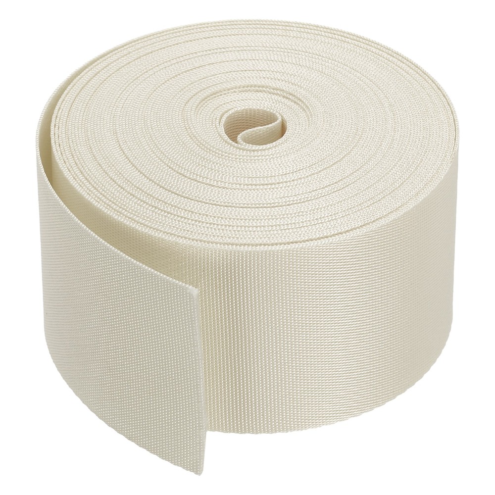 Flat Nylon Webbing Strap 2 Inch 10 Yards Milky White for Backpack