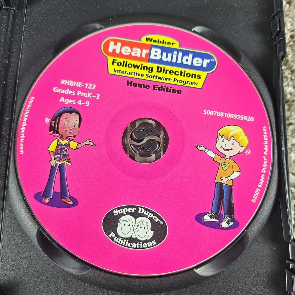 Webber HearBuilder Following Direction & Basic Concepts Home Edition CD HBHE-122