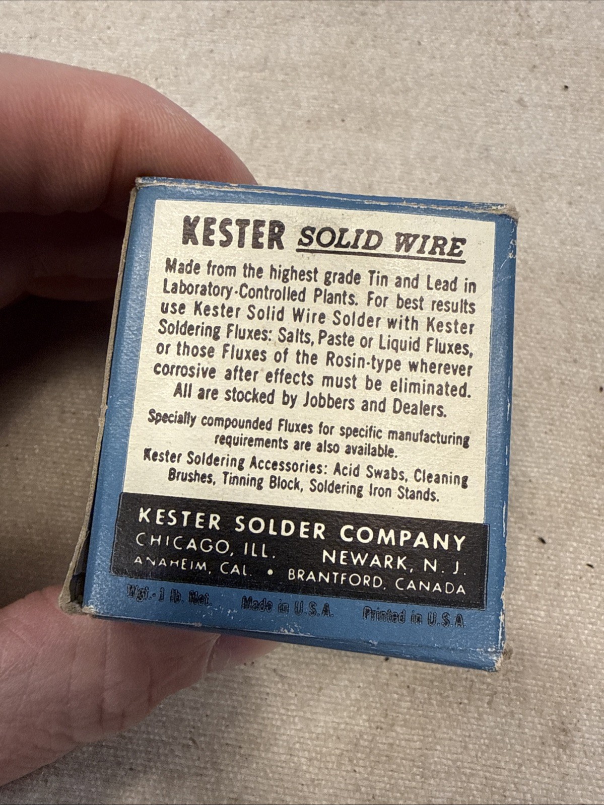 (1) Kester F-7-10 ALLOY 60 Solid Wire Solder 1 LB, Solid 0.031 New In The Box