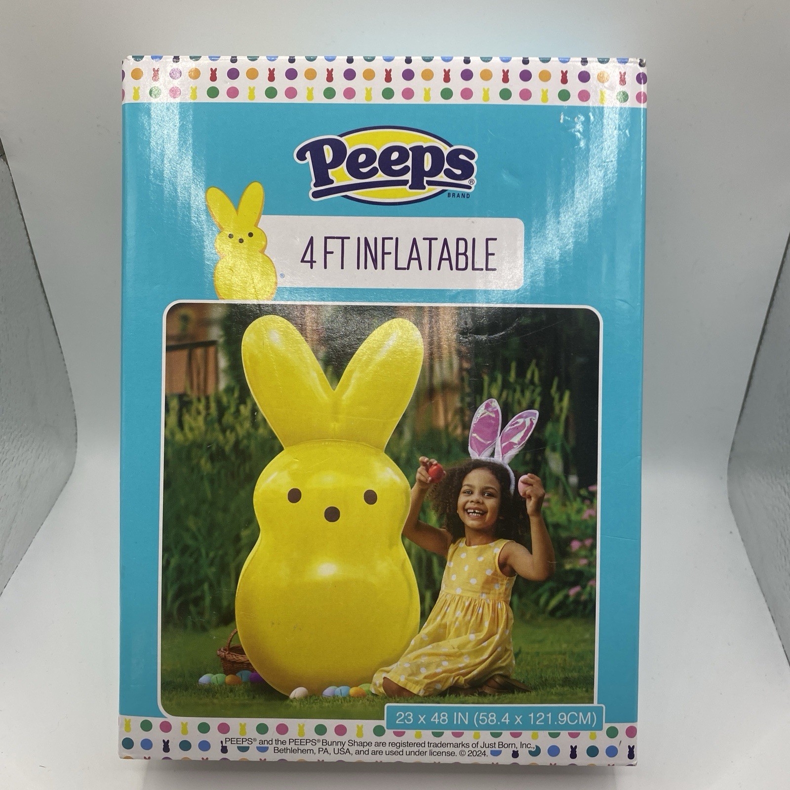 Peeps Yellow Bunny Shaped 4 Ft. Blow Up Inflatable Easter Indoor / Outdoor NIB