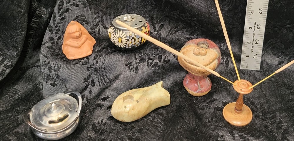 Vintage Carved Marble Stone Basic Fish Incense Burner