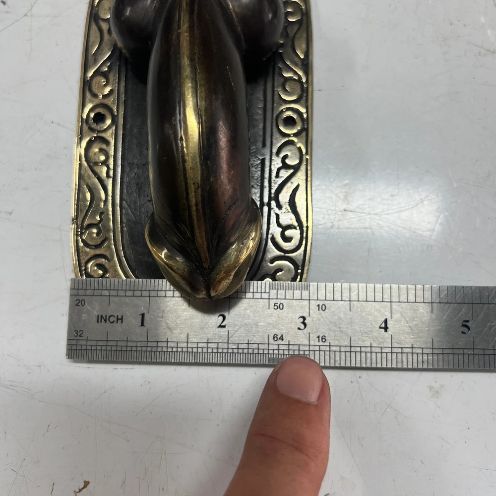 Brass door knocker 6” long Penis Shape Heavy 8.5cm banger Solid HEAVY rustic