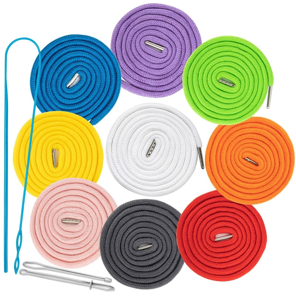 9PCS Drawstring Replacement 53" Cord Hoodie Strings with Threader Tool NEW
