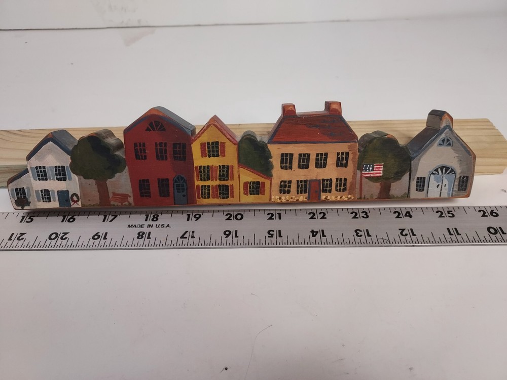 Wooden Hand Painted Streetscape