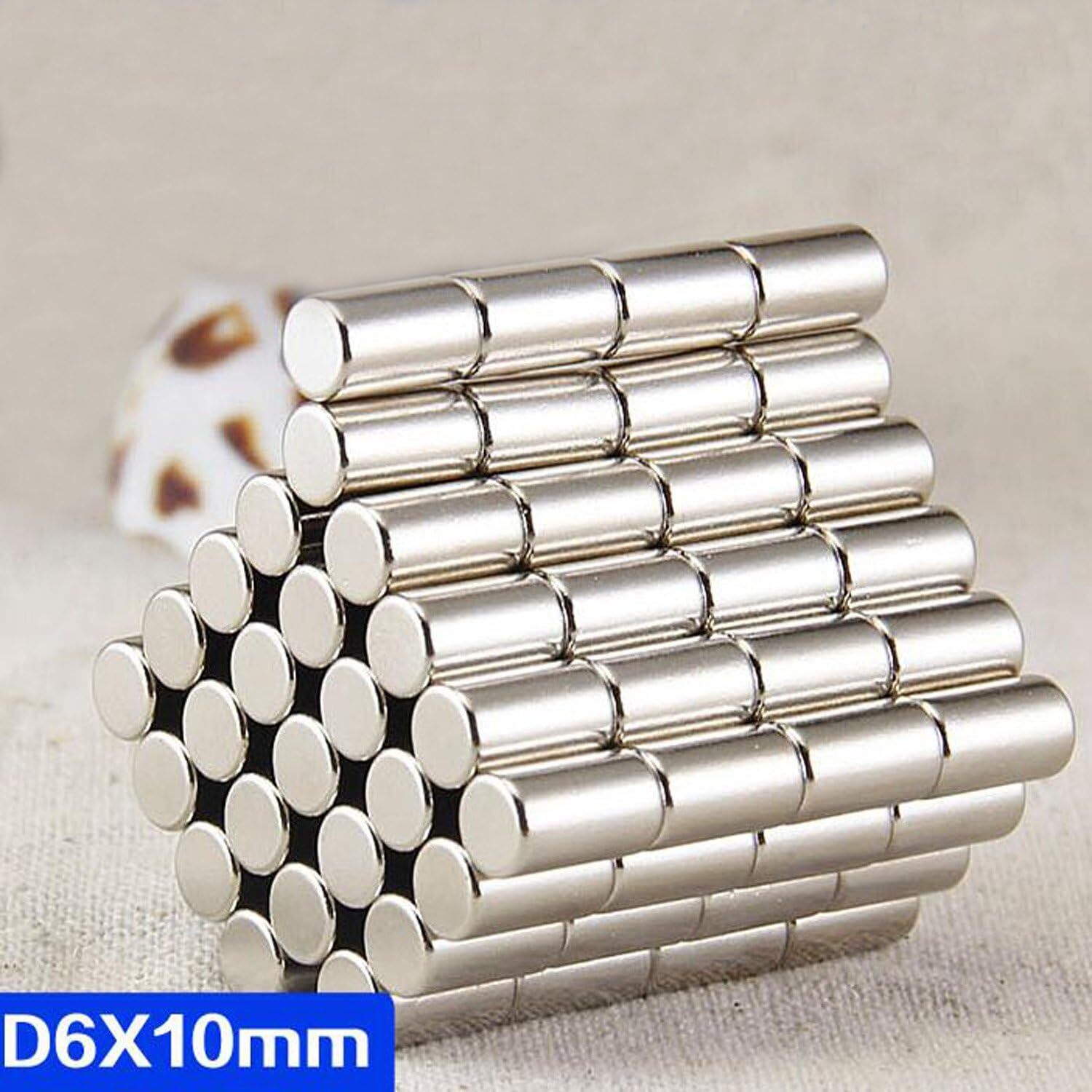 lot 100 50 6mm X 10mm Neodymium Disc Strong Rare Earth N50 Small Fridge Magnets