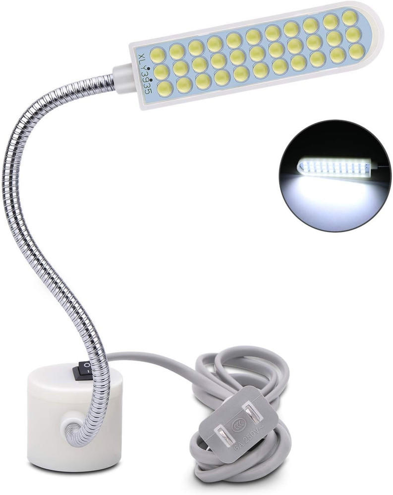 36 LED Gooseneck Sewing Machine Light with Magnetic Base for Workbenches
