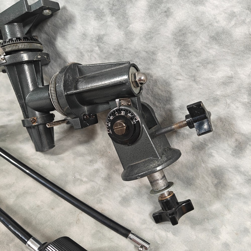 EQ Equatorial Telescope Mount Head w Setting Circles + 2 Slow Motion Cables RA