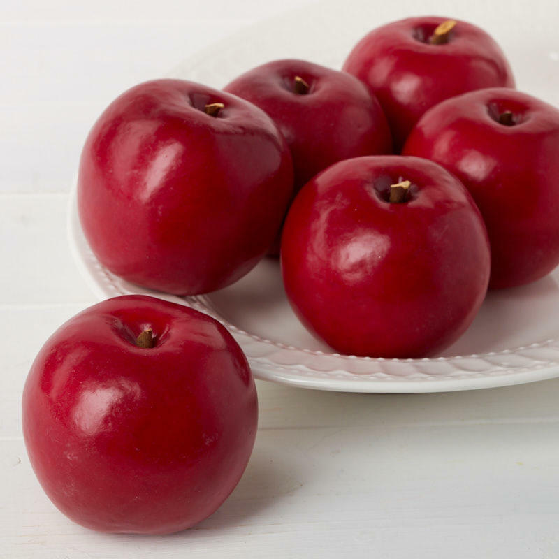 Realistic Look Artificial Red Apples | 6 Apples