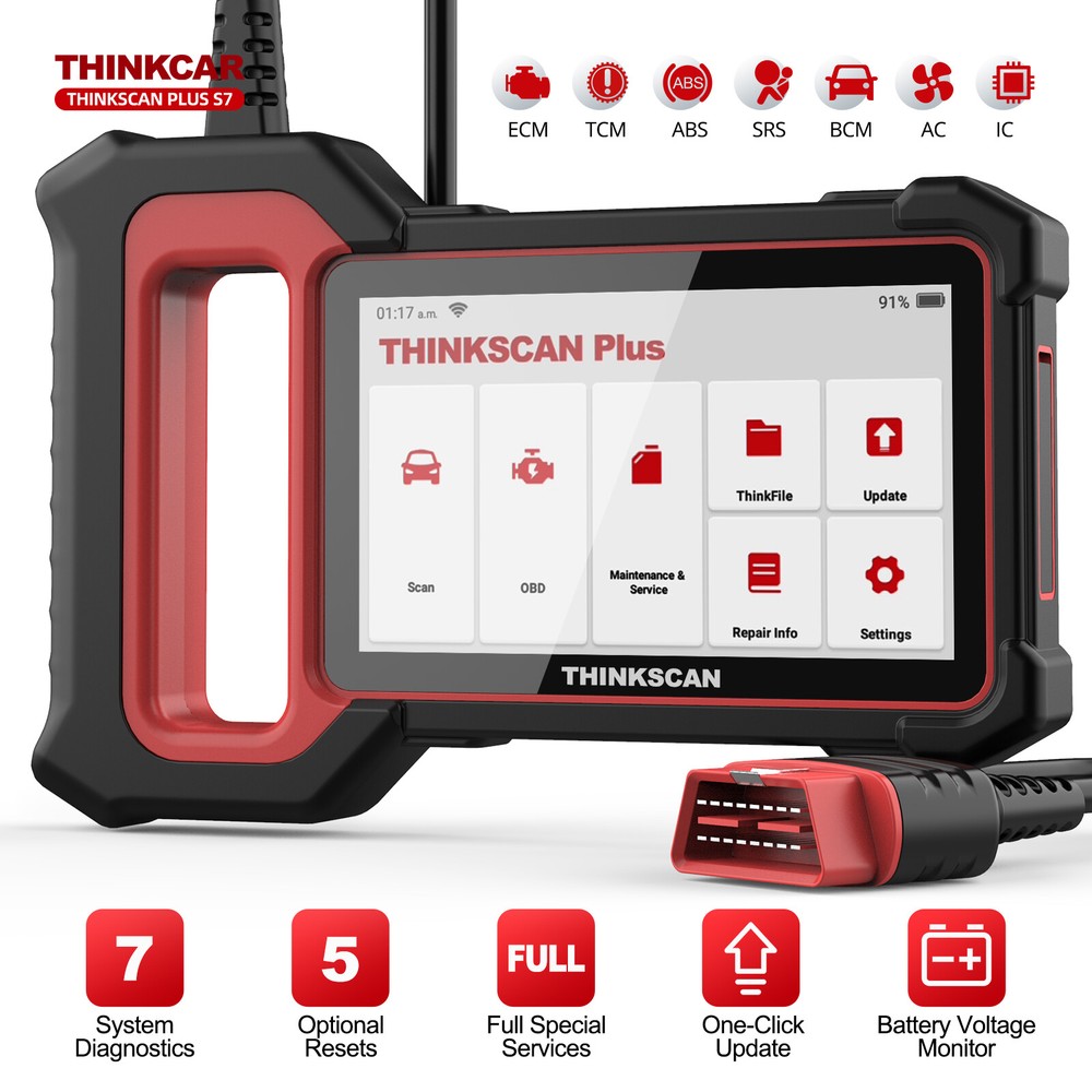 2026 Thinkscan Plus S7 Car Diagnostic OBD2 Reader Scanner Free Lifetime Update