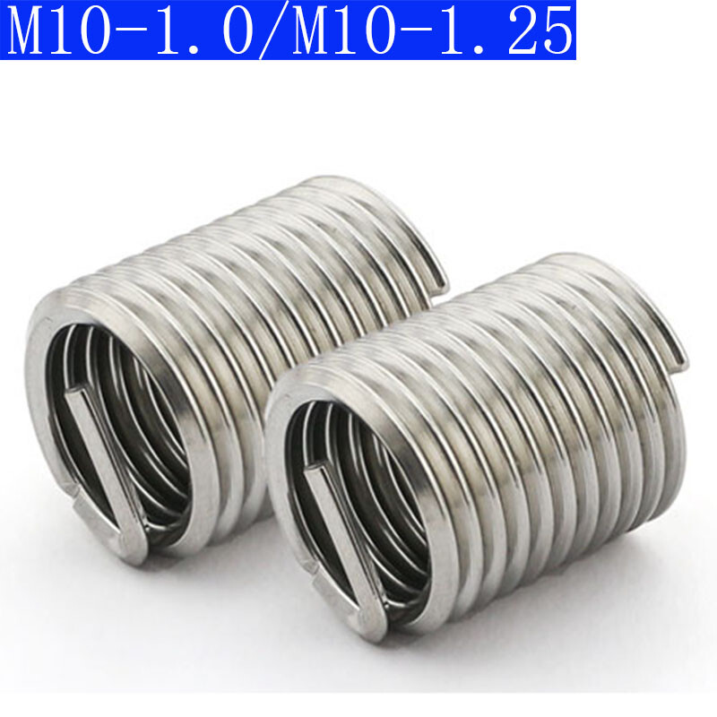 M10 304 Stainless Steel Fine Thread  Helicoil Insert Wire Threaded Inserts