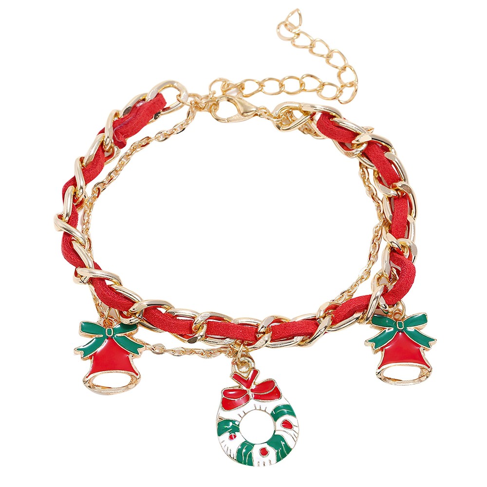 Christmas Bracelet with 3 Charms and 2 Chains