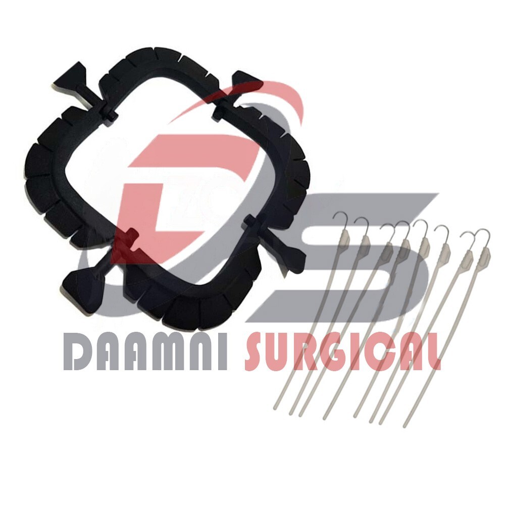 Lone Star Ring Retractor Surgical with 10 Hooks Veterinary Instruments Reusable