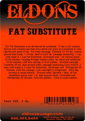 Fat Substitute for Sausage Making – Retains Moisture and Improves Texture