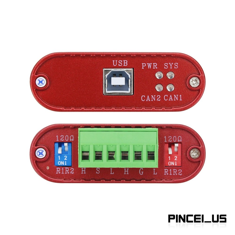 CAN Analyzer CANOpen J1939 DeviceNet USBCAN-2 USB to CAN Adapter pe66