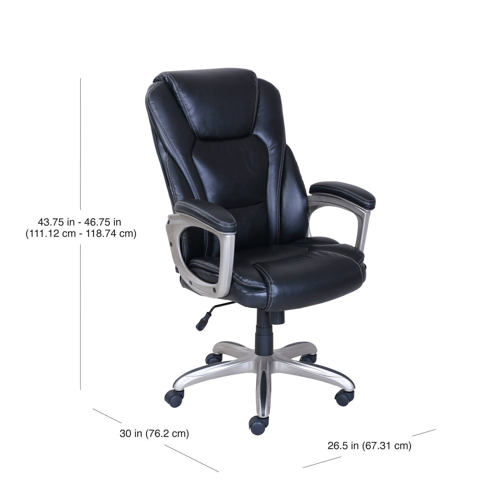 Serta Big and Tall Commercial Office Chair With Memory Foam BLACK UP TO 350LBS